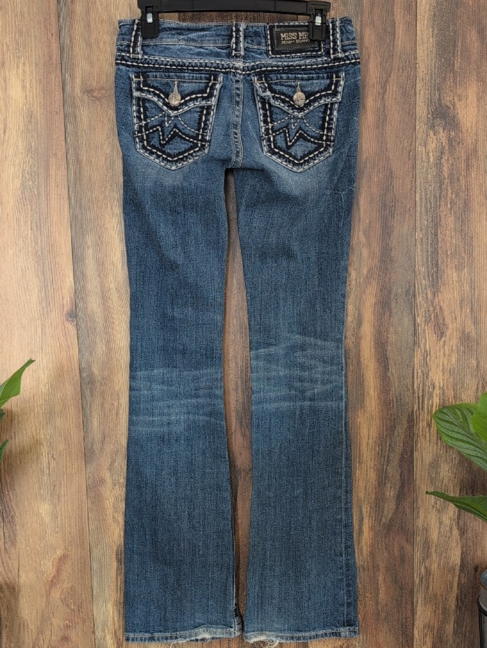 Miss Me Denim Brand Irene Boot Cut Low Rise Jeans 27 953A